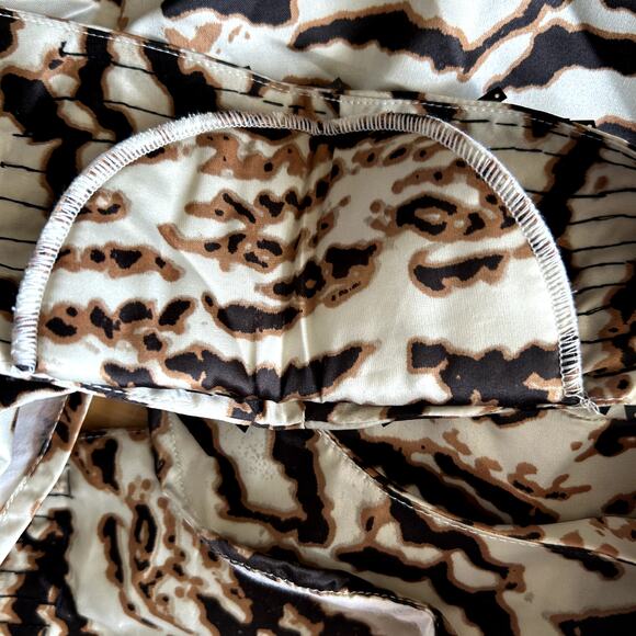 K Dash by Kardashian Animal Print Sequin Top Size 3X Plus NOWT QVC Blouse Tan - Picture 7 of 7